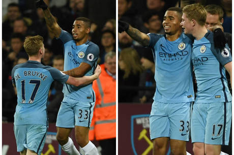 Resultado de imagem para De Bruyne e jesus