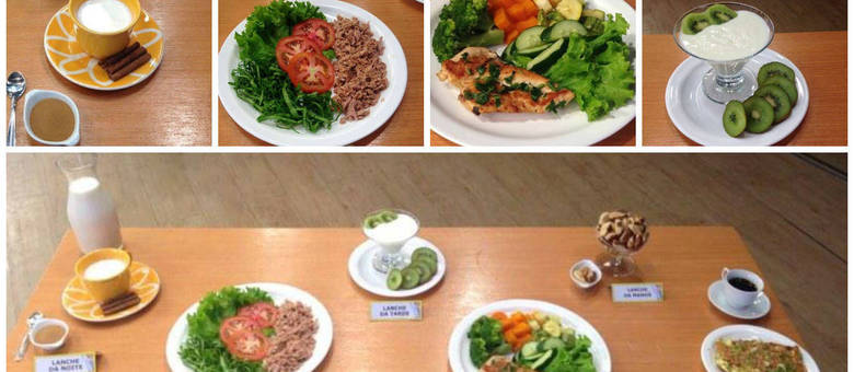 Cardápio para um dia de dieta Cardápio para um dia de dieta