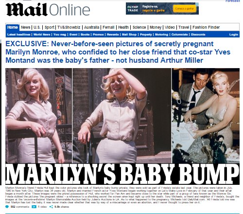 Fotos inéditas de Marilyn Monroe aparece supostamente grávida são