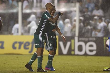 Felipe Melo aos torcedores santistas: "Aqui é Palmeiras!" Felipe Melo aos torcedores santistas: "Aqui é Palmeiras!"