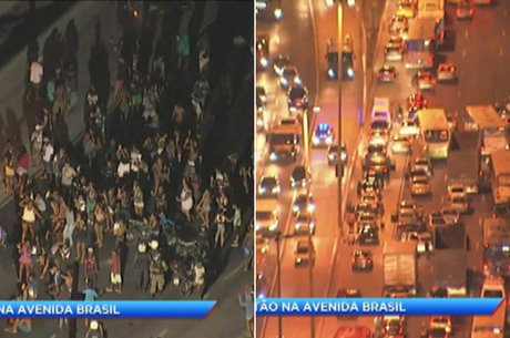 Protesto provocou interdição da avenida Brasil