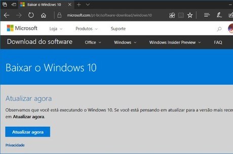 Como fazer o download do Windows 10 Creators Update com o novo