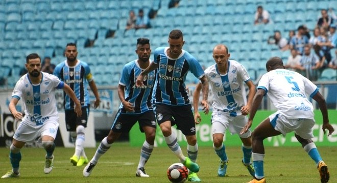Ataque do Grêmio sofreu para superar a forte marcação do Novo Hamburgo
