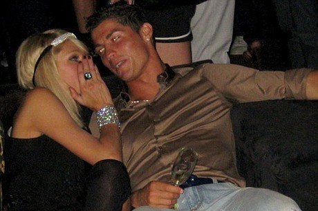 Cristiano curtindo noite em Las Vegas com Paris Hilton, em 2009