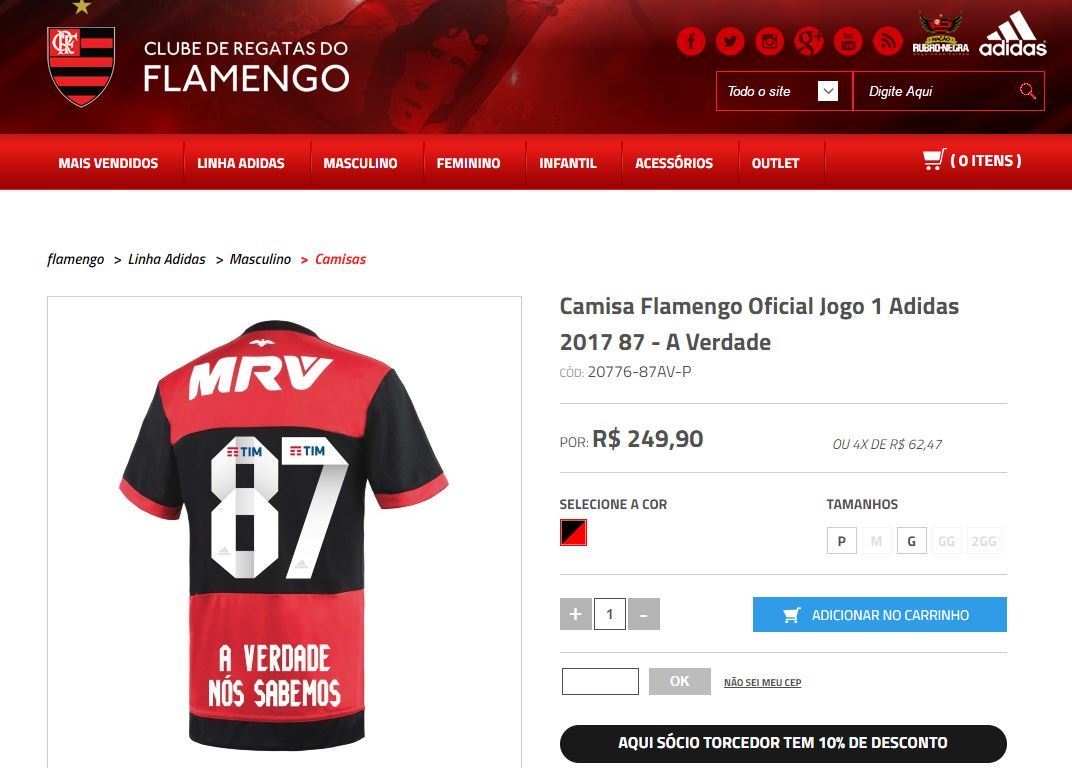 camisa flamengo 87 adidas