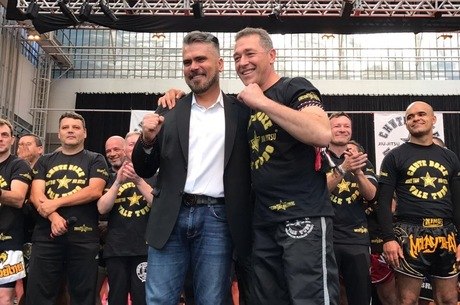 Frederico Lapenda e Rudimar Fedrigo, criador da Chute Boxe