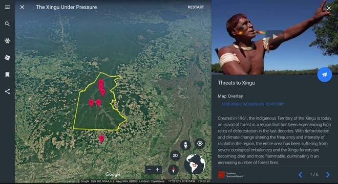 Ferramenta permite navegar pela floresta e conhecer histórias de tribos e comunidades locais