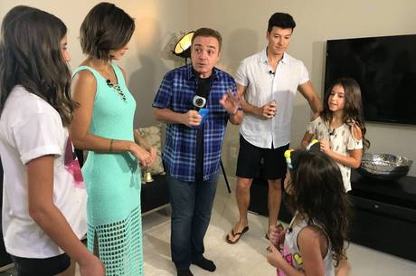 Família de Rodrigo Faro se diverte em game, na quarta-feira (9) Família de Rodrigo Faro se diverte em game, na quarta-feira (9)