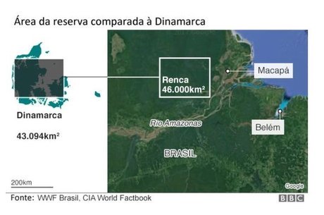 Área da Renca é superior a do Estado Espírito Santo