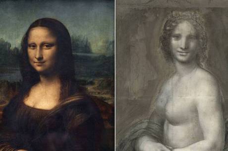 Desenho (direita) seria representação de Mona Lisa (esquerda) sem roupa? 