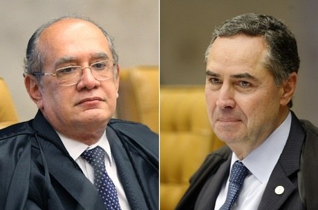 Os ministros do STF Gilmar Mendes (à esq) e Luís Roberto Barroso