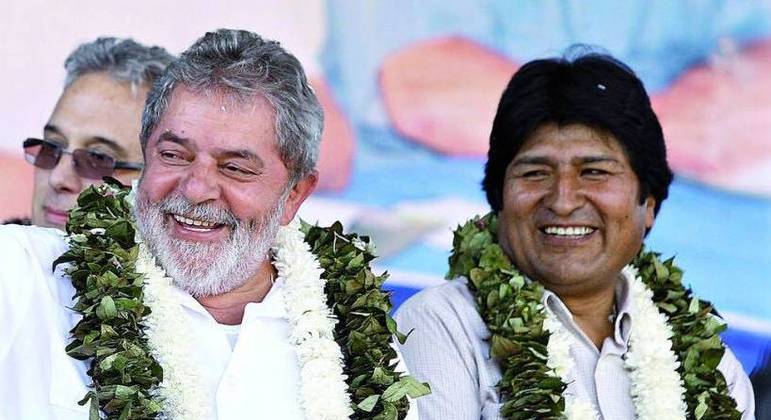 Lula e Evo Morales: petista como membro do clã que está afundando a América Latina
