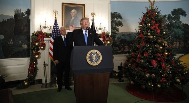 Trump reconheceu Jerusalém como a capital de Israel em discurso na Casa Branca