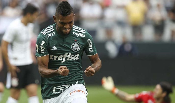 2018 - Miguel Borja, do Palmeiras (foto), e Wilson Morelo, do Independiente Santa Fé (COL), foram os artilheiros da Libertadores, com nove gols