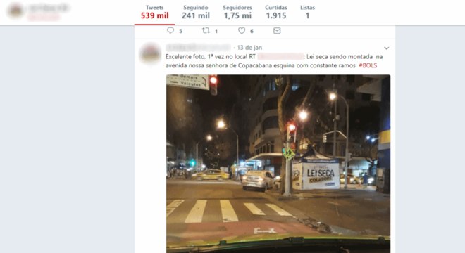 Perfis que revelam ação da Lei Seca possuem colaboradores diários