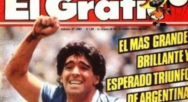 Revista sobre a Copa de 86, quando a Argentina foi campeã com Maradona