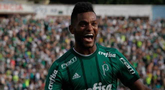 Borja comemora primeiro gol pelo Palmeiras em 2018