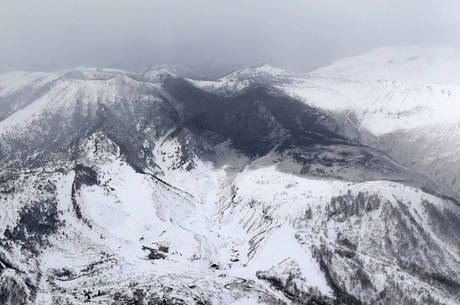 Foto aérea mostra região onde aconteceu avalanche