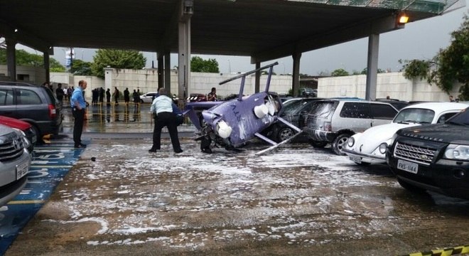 Local do acidente com o helicóptero da Rede TV!