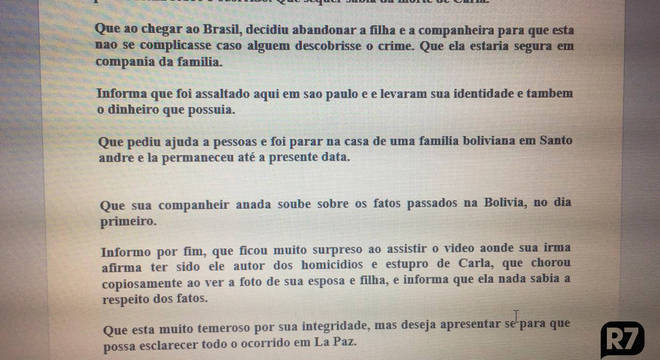 Suspeito boliviano foi encontrado pela polícia brasileira nesta sexta