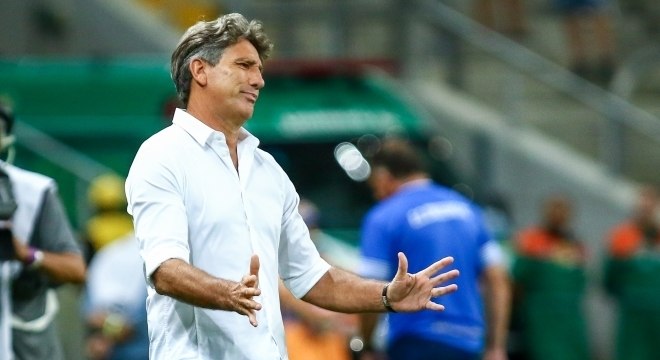 Renato Gaúcho, técnico do Grêmio na derrota para o Cruzeiro-RS pelo Gauchão