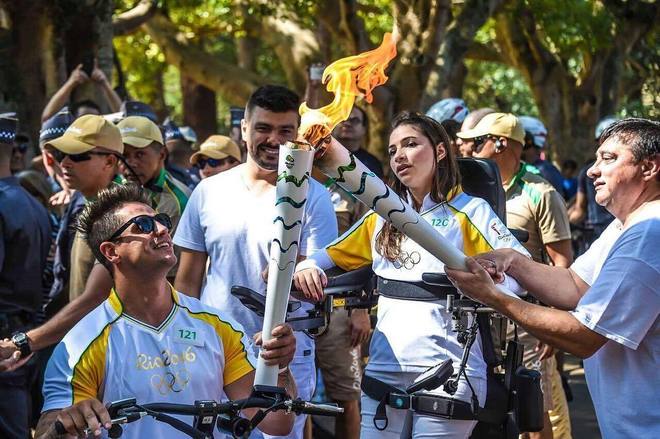 Pouco antes dos Jogos OlÃ­mpicos, Lais emocionou o pÃºblico ao segurar a tocha da Rio 2016