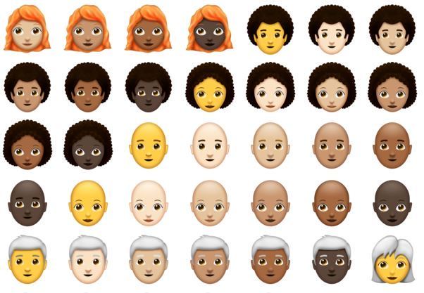 Novos emojis: finalmente sacaram que existe gente de cabelo crespo