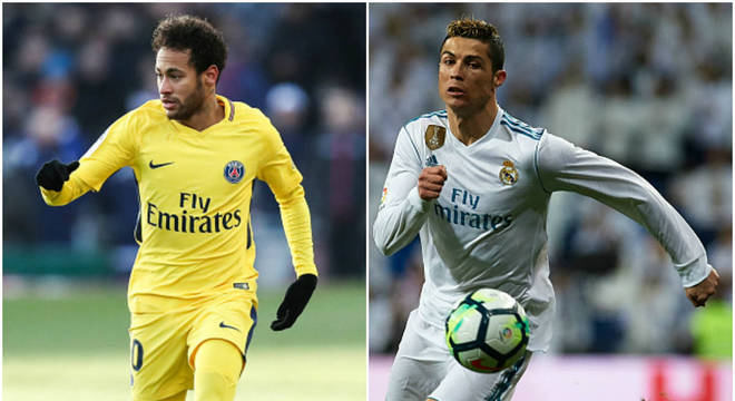Neymar, do PSG, e Cristiano Ronaldo, do Real Madrid, vão se enfrentar