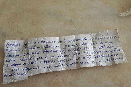 Bilhete encontrado em cadeia no interior de SP