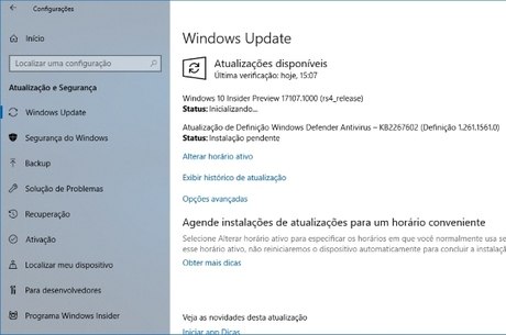 Faça o download do Windows 10 Preview build 17107