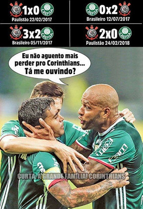 Jogadores e ídolos do Corinthians zoam Palmeiras após derrota do