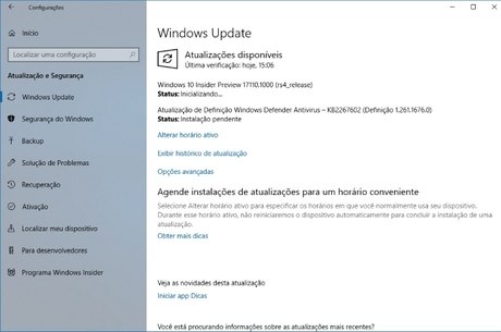 Faça o download do Windows 10 Preview build 17110
