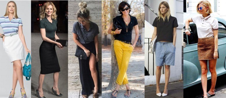 camisa polo com saia