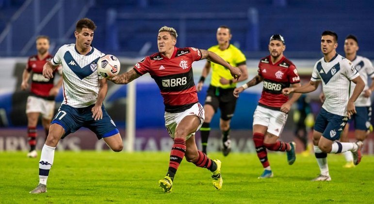 20/4/21 - Vélez Sarsfield 2x3 Flamengo, no Estádio José Almafitani, em Buenos Aires, na Argentina (fase de grupos da Libertadores de 2021).