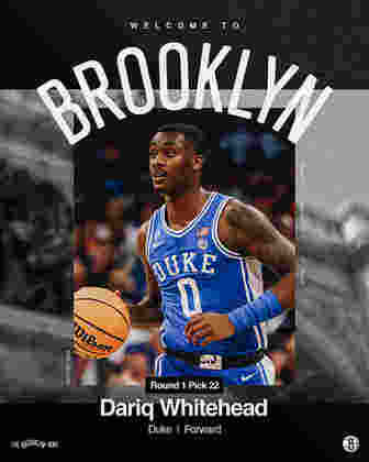 22ª escolha: Dariq Whitehead (EUA) - Brooklyn Nets