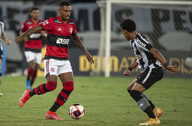 24/3/2021 - Botafogo 0x2 Flamengo, no Nilton Santos (Campeonato Carioca) - Gols: Rodrigo Muniz e Hugo Moura