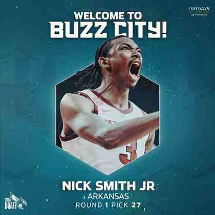 27ª escolha: Nick Smith Jr (EUA) - Charlotte Hornets