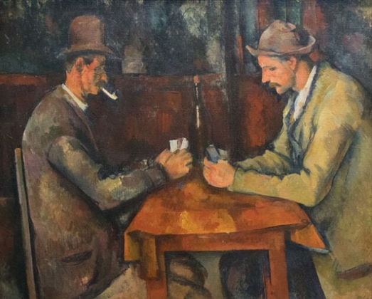 3° lugar: Os Jogadores De Cartas - Autor: Paul Cézanne - Ano:1892/93 - Valor:  250 milhões de dólares