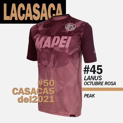 45º lugar: camisa especial do Lanús-ARG pelo Outubro Rosa