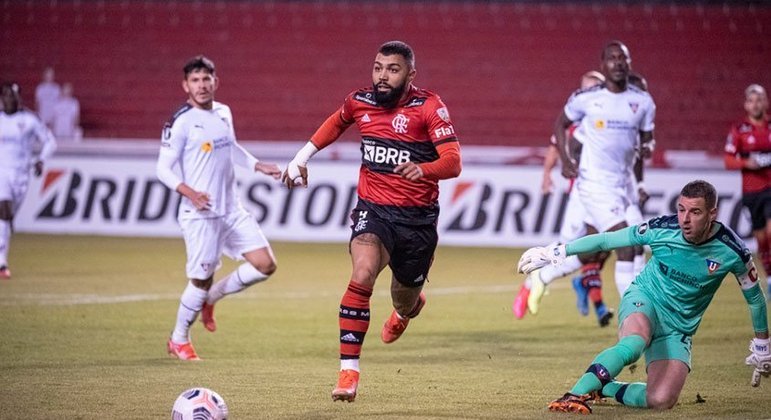 4/5/21 - LDU 2x3 Flamengo, no Estádio Casa Blanca, em Quito, no Equador (fase de grupos da Libertadores de 2021).