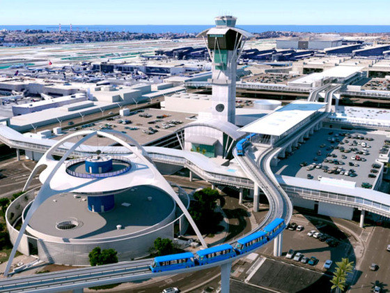 5° Aeroporto Internacional de Los Angeles – EUA - Inaugurado em 1930, fica em Westchester, a 27 km do centro da cidade. Recebe 84 milhões de passageiros por ano.