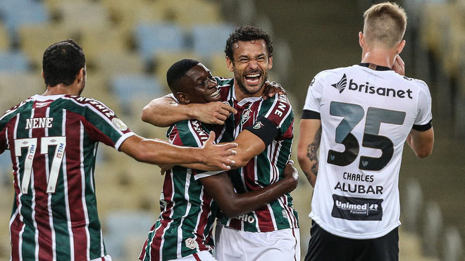 8&ordm; colocado &ndash; Fluminense (36 pontos) &ndash; 23 jogos / 2,8% de chances de
 t&iacute;tulo; 55% para vaga na Libertadores (G6); 0,11% de chance de 
rebaixamento