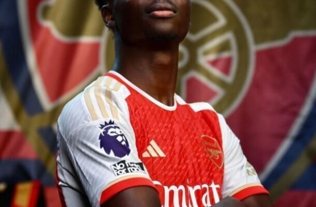 5º lugar: Bukayo Saka (22 anos) - O atacante inglês do Arsenal tem valor de mercado estimado em 223 milhões de euros (R$ 1,199 bilhão) - Foto: Reprodução/Instagram