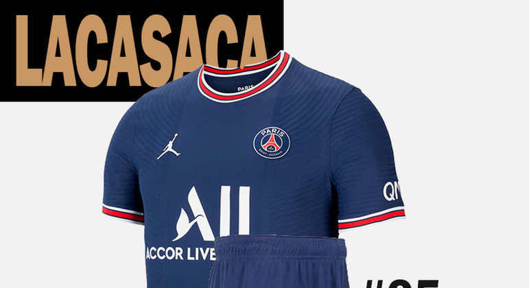 5º lugar: camisa 1 do Paris Saint-Germain-FRA