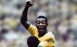 5º lugar: Pelé (atacante - Brasil): 12 gols em Copas do Mundo - O Rei do Futebol disputou quatro Copas do Mundo, em 1958 (6 gols), 1962 (1 gols), 1966 (1 gols) e 1970 (4 gols). O brasileiro só não conquistou a competição em 1966. 
