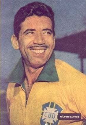 5º - Nílton Santos - Posição: lateral-esquerdo - Última participação em Copas: 1962 - Idade quando foi convocado em 62: 37 anos