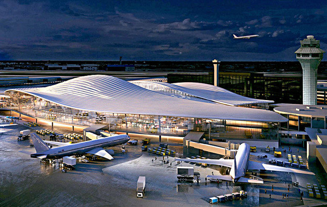 6° Aeroporto Internacional O’Hare, Chicago – EUA - Inaugurado em 1955, opera vários voos nacionais e internacionais para países vizinhos, América Central, Caribe, América do Sul, Europa, Oriente Médio e Ásia. Recebe anualmente 79 milhões de passageiros.