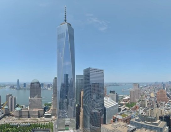 6° lugar: One World Trade Center - País em que foi construído: Estados Unidos - Ano: 2014 - Altura: 541,3 metros 