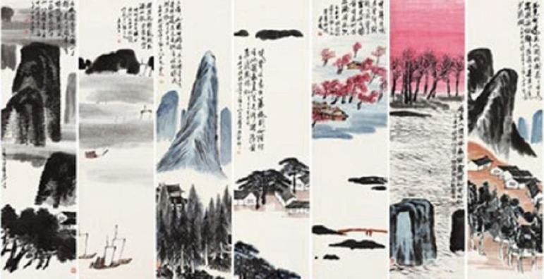 6º lugar: Twelve Landscape Screens - Pintor: Qi Baish - Produzido: 1925 - Preço: 140 milhões de dólares em dezembro de 2017.