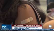 75% das crianças e jovens já estão vacinados